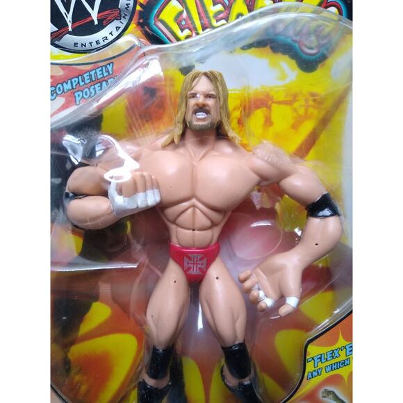 Triple H Action Figure Toy Flexems Jakks Pacific World Wrestling 2003 WWE SEALED - Picture 2 of 9